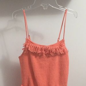 coral and pink ombré dress